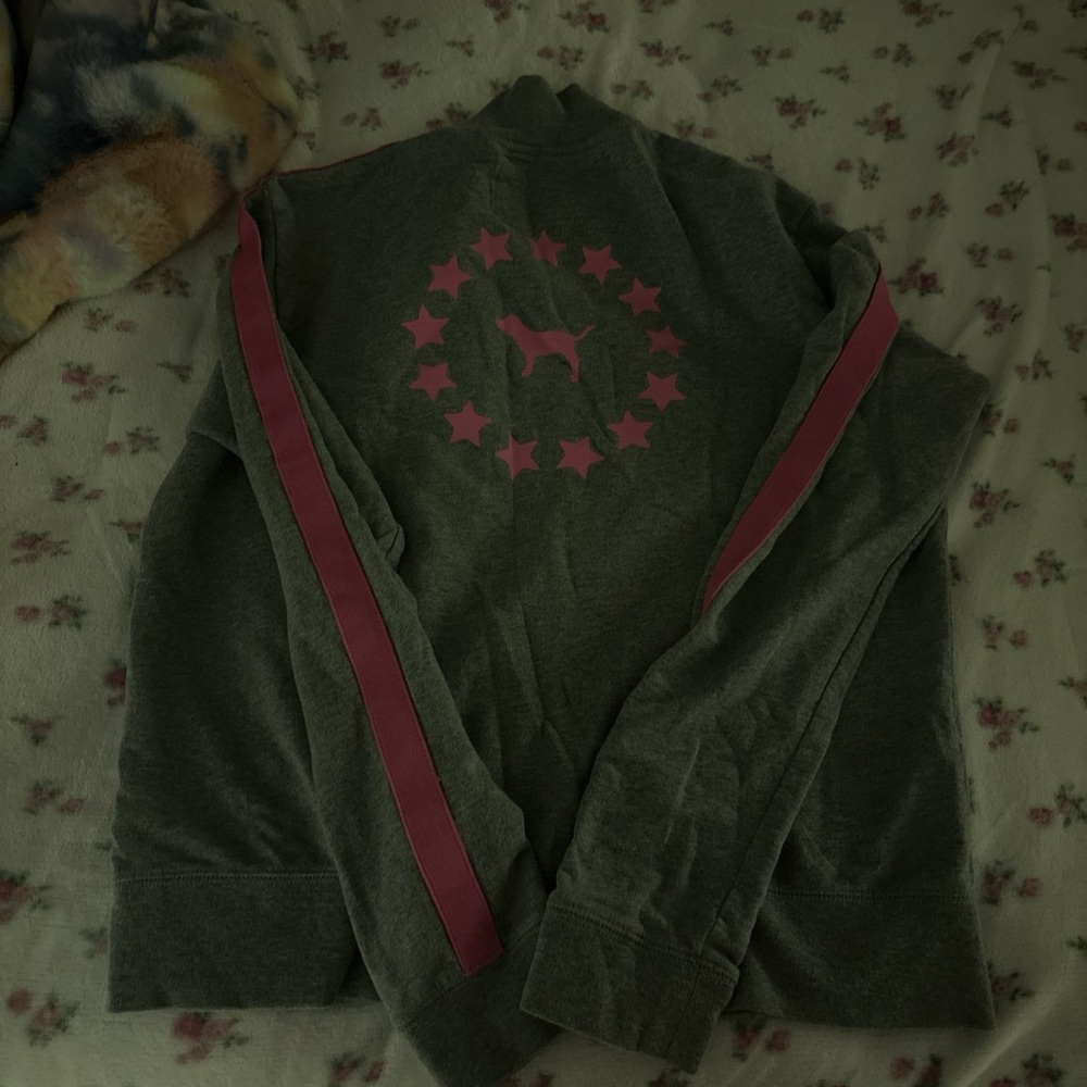 Grey and pink Victoria's Secret long sleeve jacket
